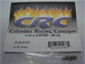 4-40 x 3/16" Stainless Steel Button Head Screw (4) CRC #1433