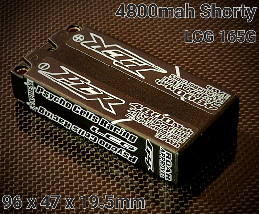 Psycho Cells Racing 4800mAh LCG 7.6V Lipo 130C Hardcase 5mm Bullet