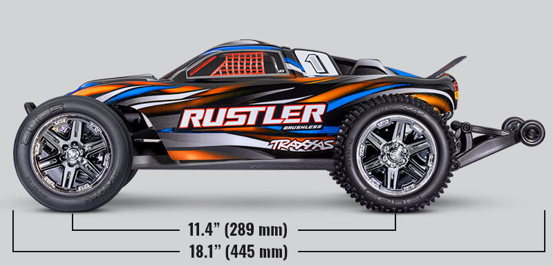 Traxxas 1/10 Rustler 2WD BL-2S Clipless Body Ready To Run