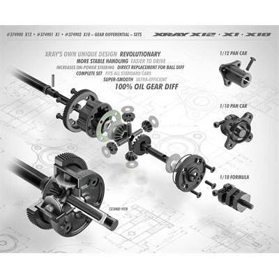 XRAY Gear Differential 1/10 Pan Car - Set - V2