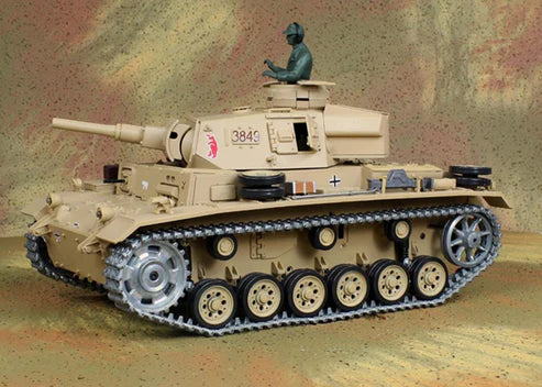 RC PRO Heng Long 1:16 German Panzer III type H RC Midium Tank - FULL PRO VERSION