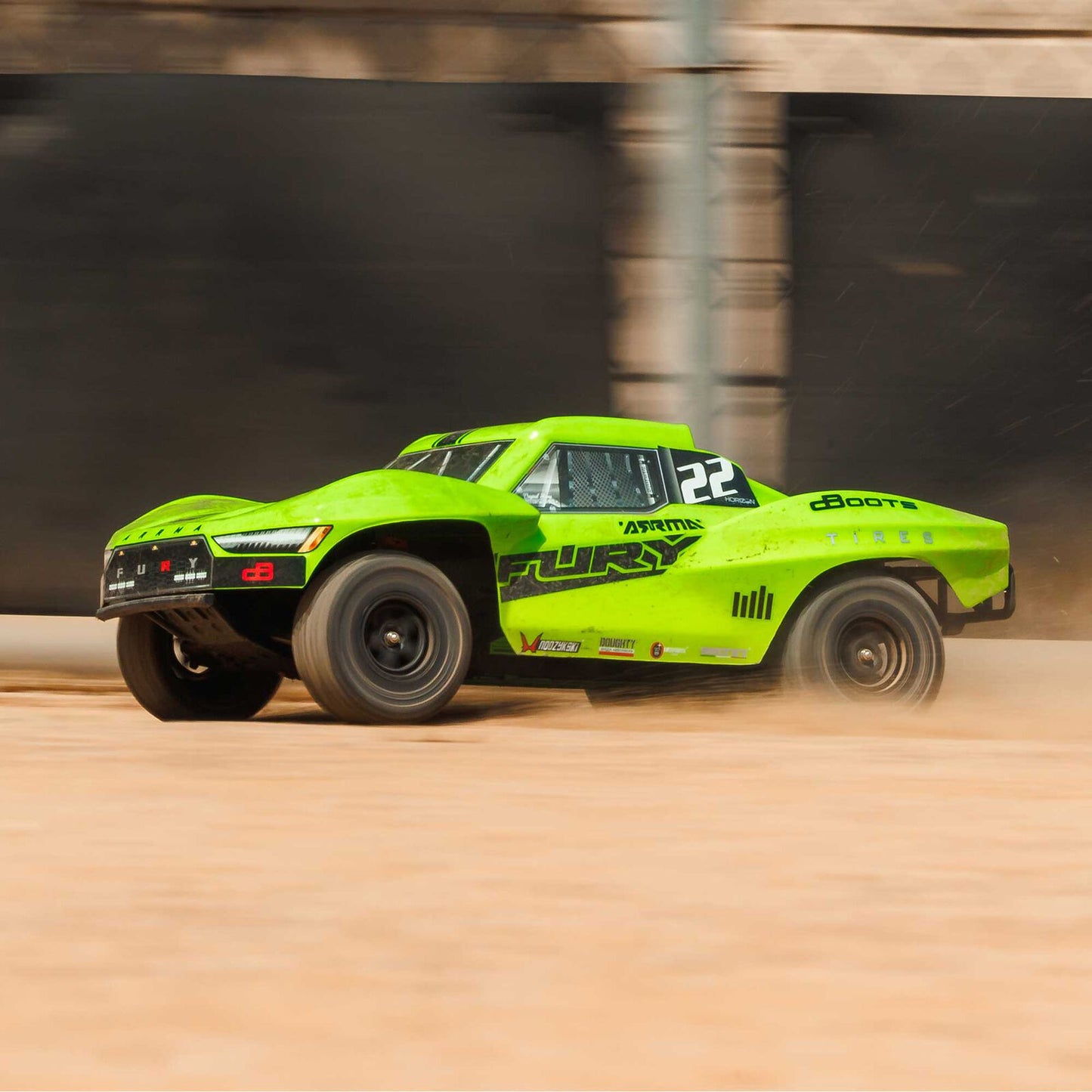 Arma - 1/10 FURY MEGA 550 2WD Short Course Truck RTR, Green