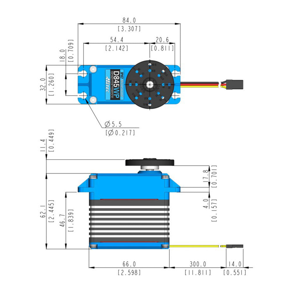 Hitec D845WP Waterproof Steel Gear 15T Digital 1/5 Scale Servo