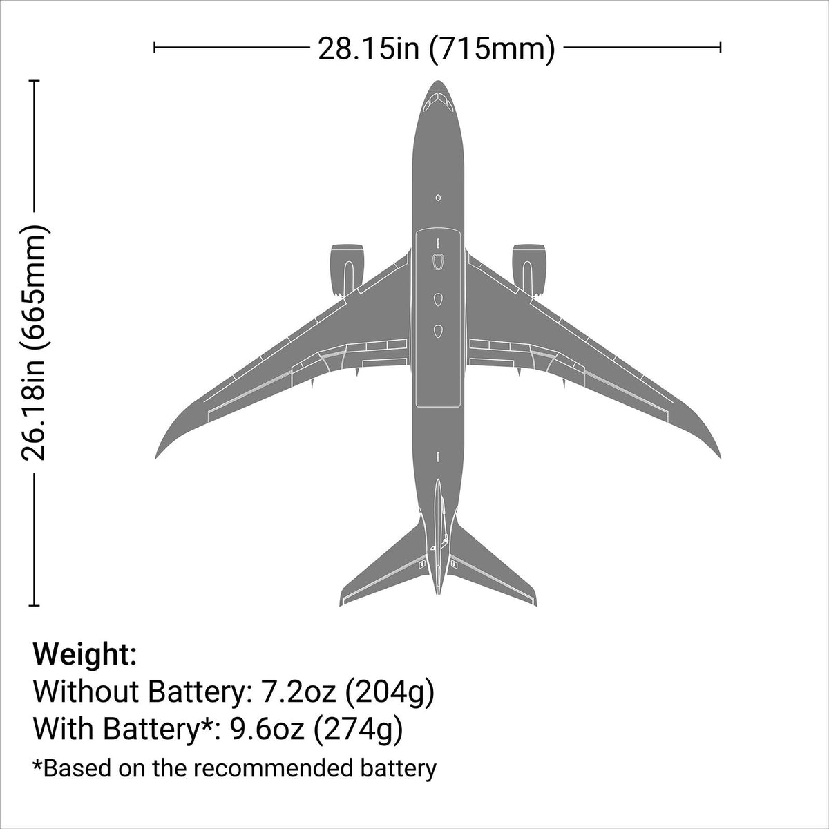 ***Pre-Order*** E-flite Micro Boeing 787 Dreamliner Twin 30mm EDF BNF Basic with AS3X and SAFE Select