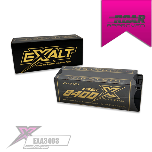 Team Exalt "X-Rated" 4S 135C Stick Hardcase Lipo Battery (14.8V/8400mAh)w/5mm Bullet Connectors