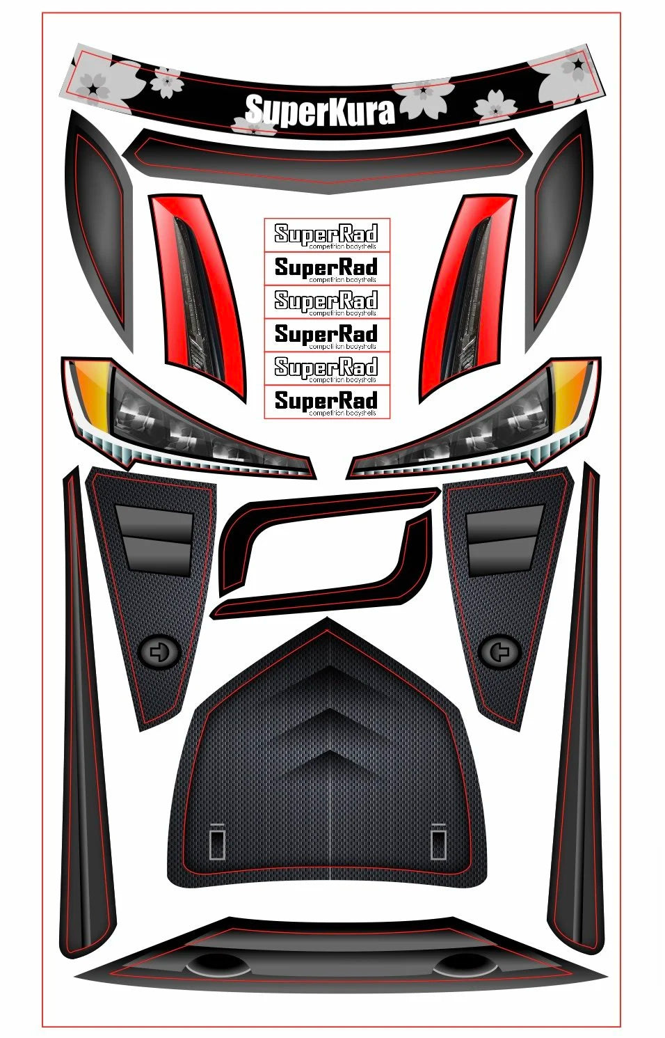 SuperRad SR-04-28 SuperKura 1/28 GT Body