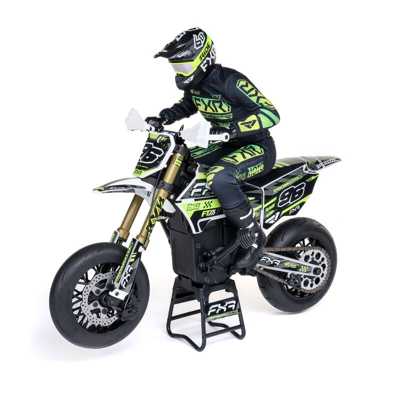 Team Losi 1/4 Promoto-SM FXR Supermoto Motorcycle RTR Basic, White