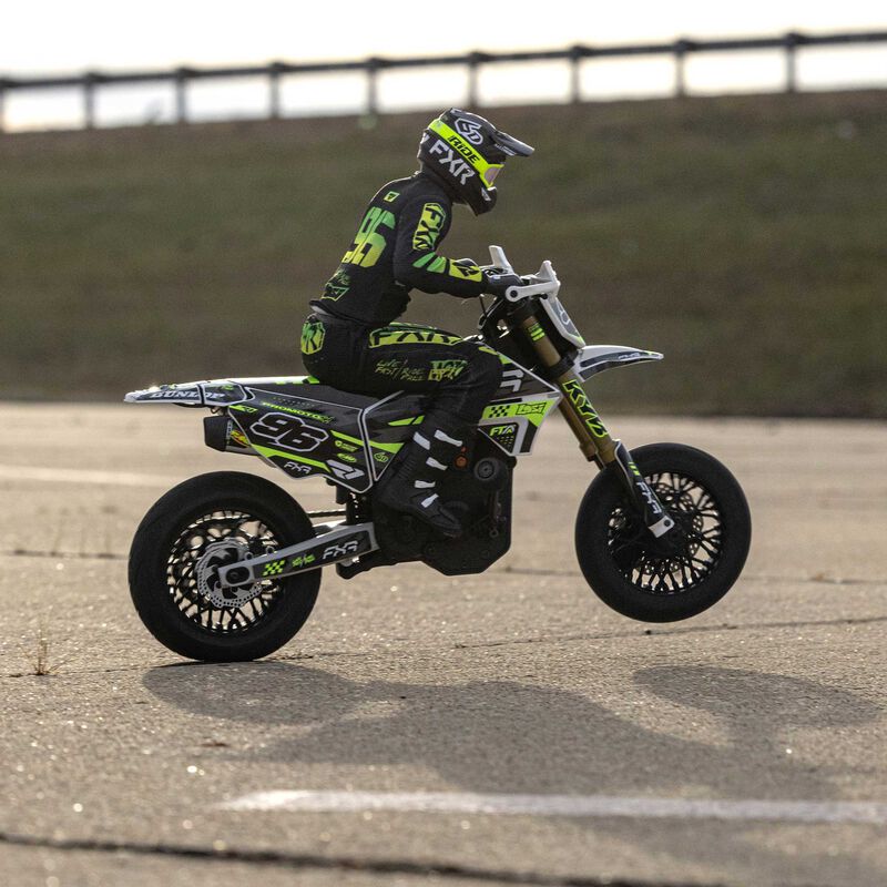 Team Losi 1/4 Promoto-SM FXR Supermoto Motorcycle RTR Basic, White