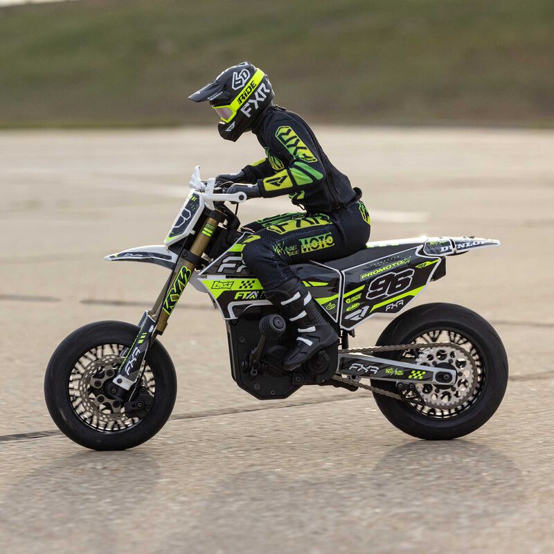 Team Losi 1/4 Promoto-SM FXR Supermoto Motorcycle RTR Basic, White