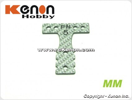 PN Racing Mini-Z MR03 MM Carbon T-Plate #5 Silver