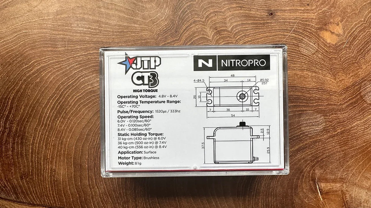 NitroPro "Jared Tebo" CT3 JTP RC 500 High Torque Metal Case Servo