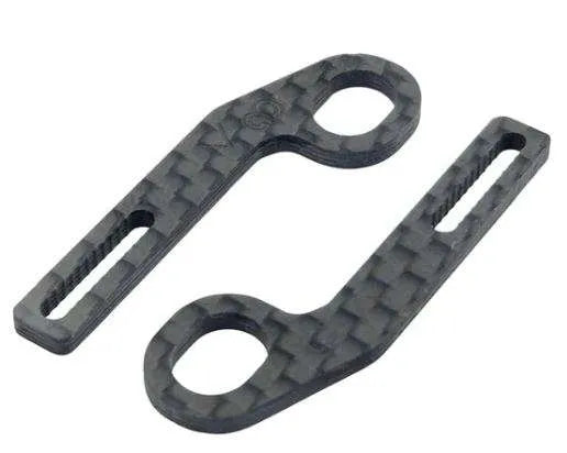 RC Maker Horizontal Rear Post Body Mounts Ultra Lite - Carbon Extenstions