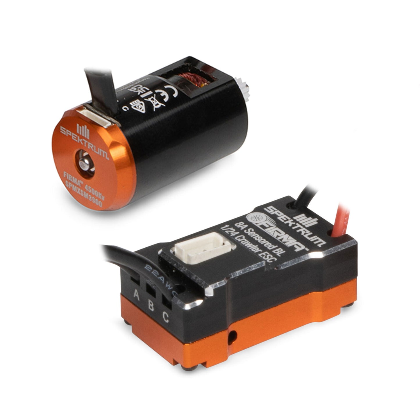Spektrum Firma 8A Sensored Brushless ESC / Motor Combo: 1/24 Rock Crawlers