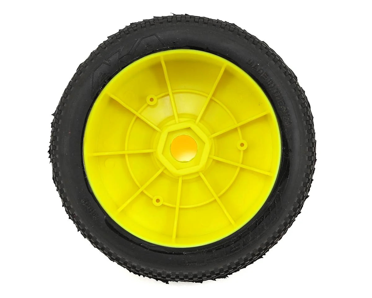 AKA Impact 1/8 Buggy Pre-Mounted Tires (2) (Yellow) (Super Soft - Long Wear)