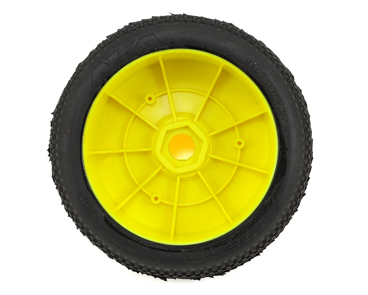 AKA Impact 1/8 Buggy Pre-Mounted Tires (2) (Yellow) (Soft - Long Wear)
