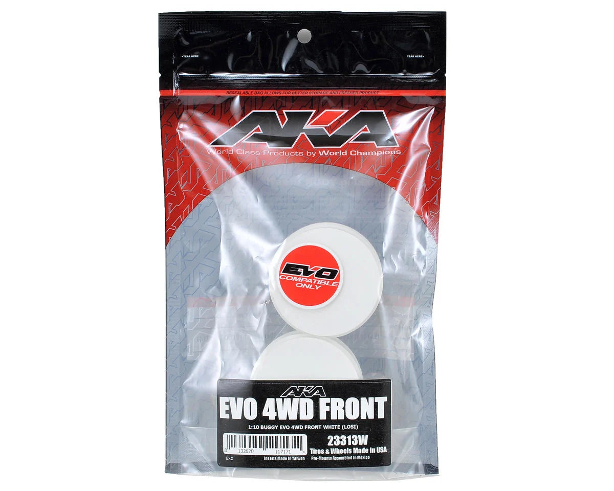 AKA 12mm Hex "EVO" 4WD Front Wheels (2) (22-4/D413) (White) 5/5 Rating