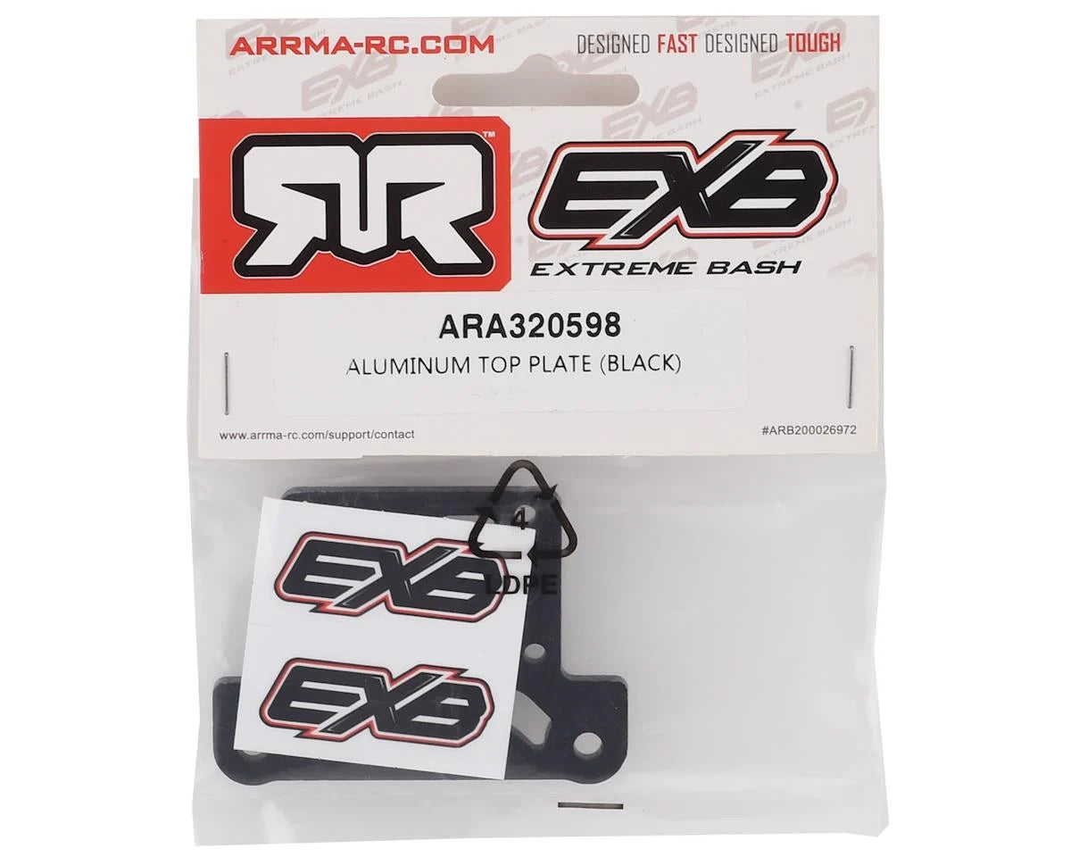 Arrma 6S EXB Aluminum Top Plate (Black)