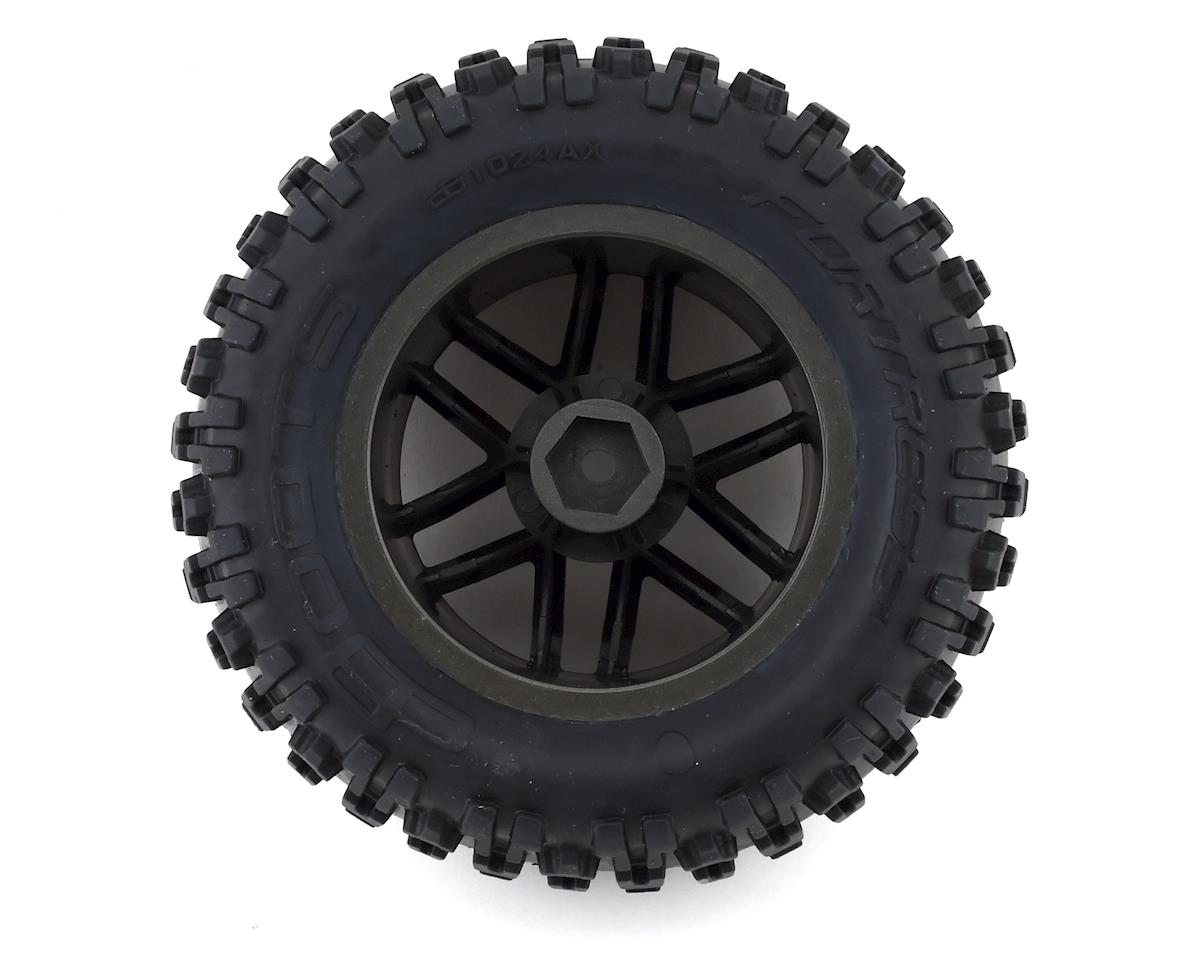 Arrma Dboots 'Fortress MT' - 1/8th Tire Set Glued Gun Metal (2) w/14mm Hex
