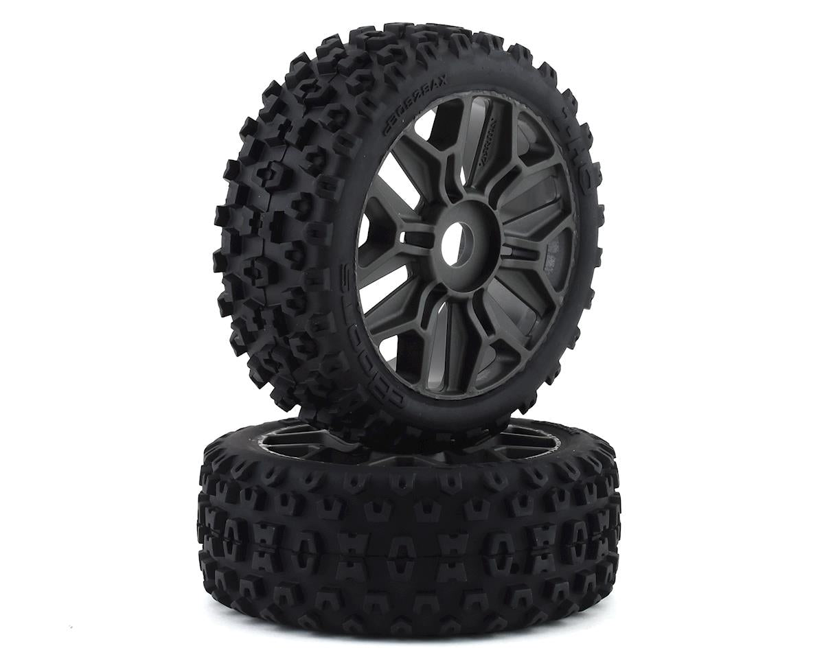 Arrma Dboots - BLX 4x4 '2HO' 1/8 Pre-mounted Tire Set (Gun Metal) (2)