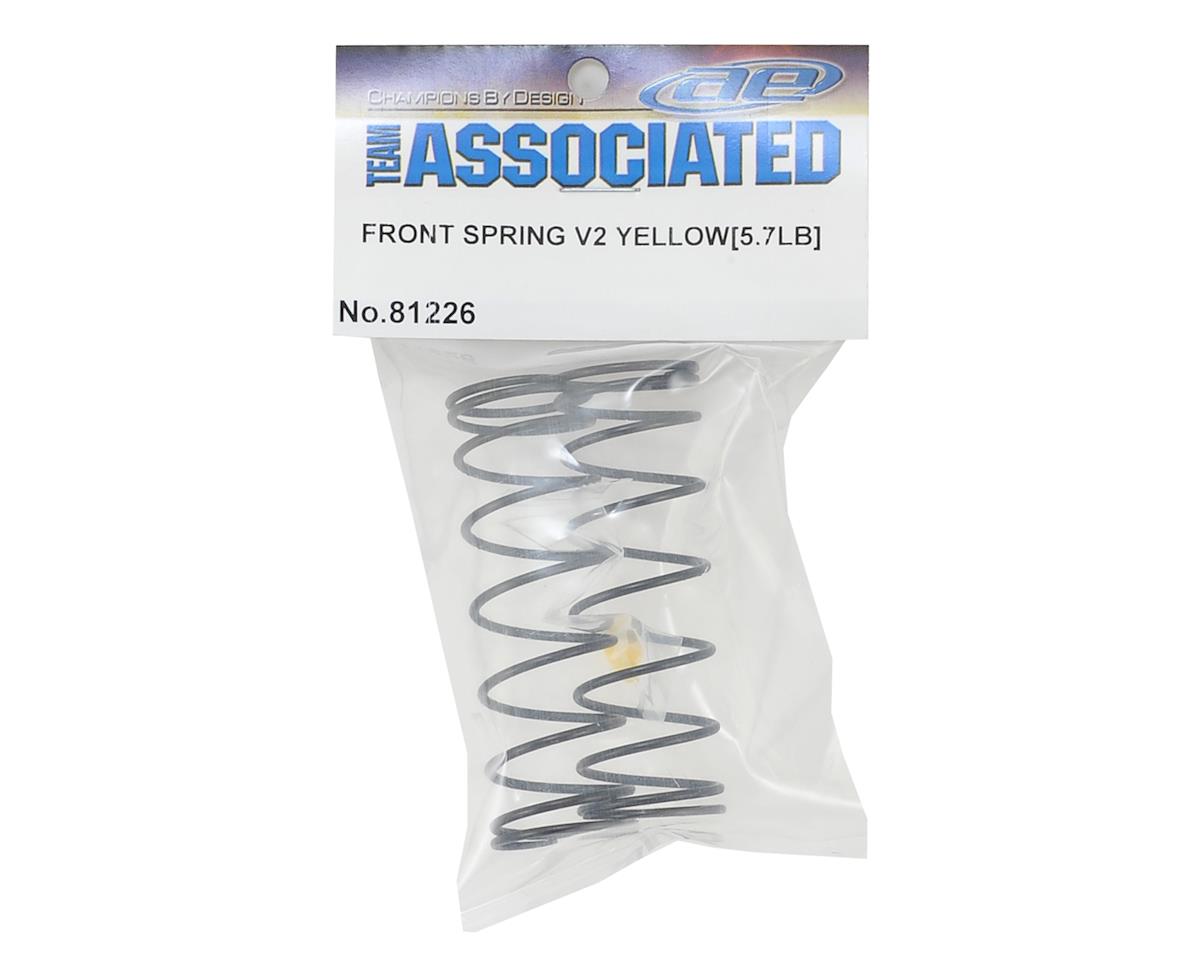 Team Associated RC8B3.1 Front V2 Shock Spring Set (Yellow - 5.7lb/in) (2)