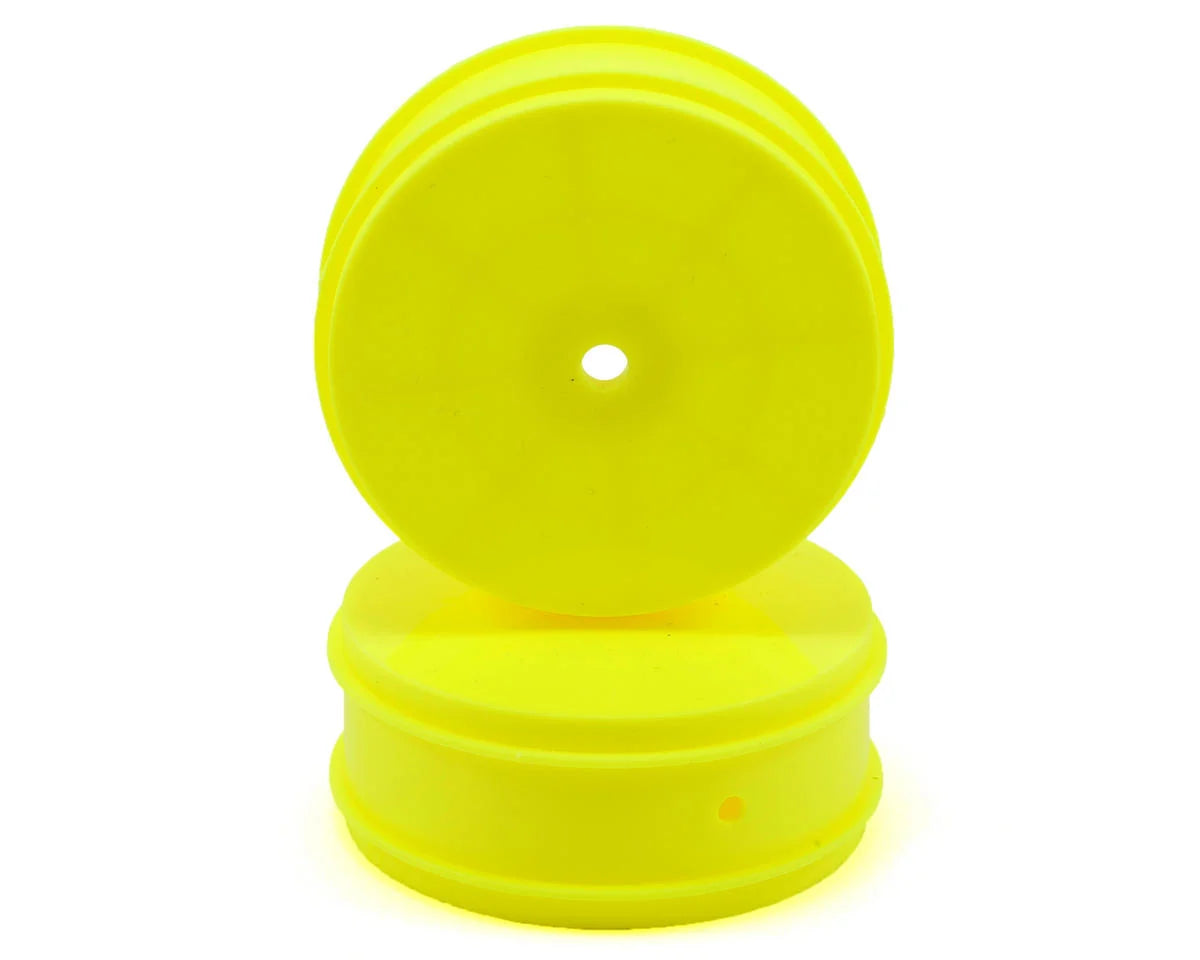 *CLEARANCE* Team Associated 12mm Hex 61mm 4WD Front Buggy Wheels (2) (Yellow)