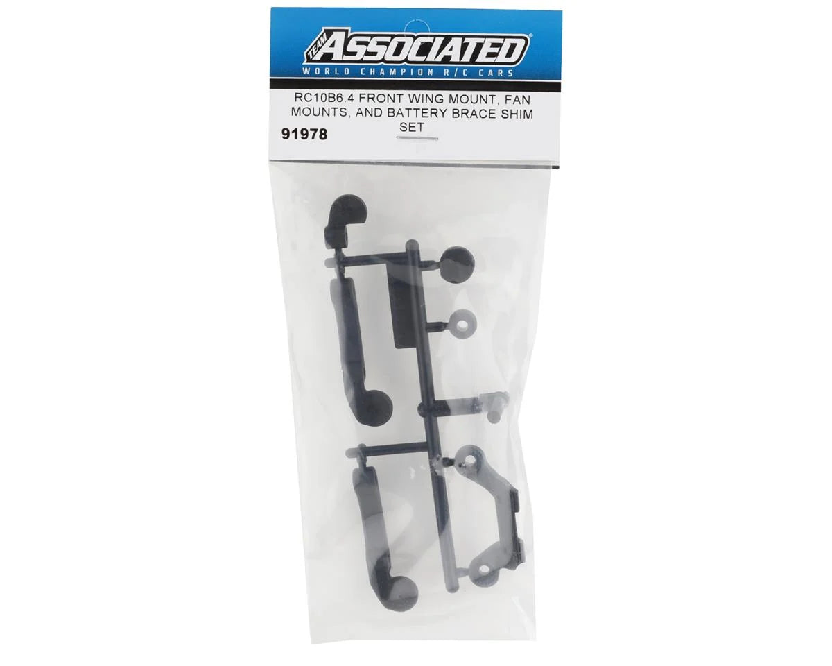 Team Associated RC10B6.4 Front Wing/Fan Mount & Battery Brace Shim Set