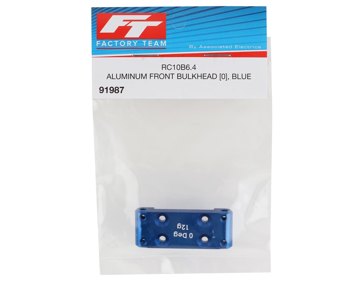 Team Associated RC10B6.4 Aluminum Front Bulkhead (Blue)