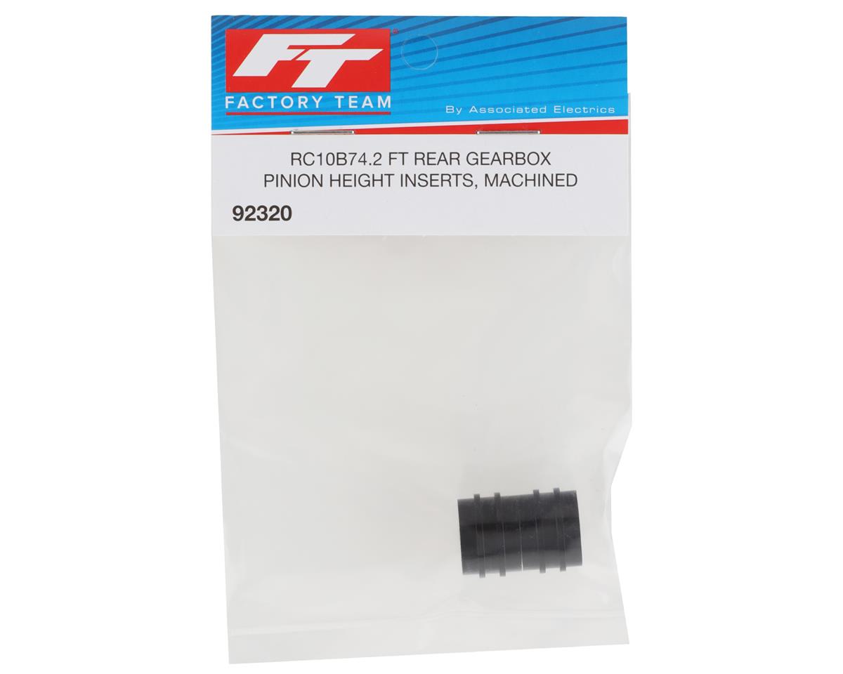 Team Associated RC10B74.2 FT Machined Rear Gearbox Pinion Height Inserts (2)
