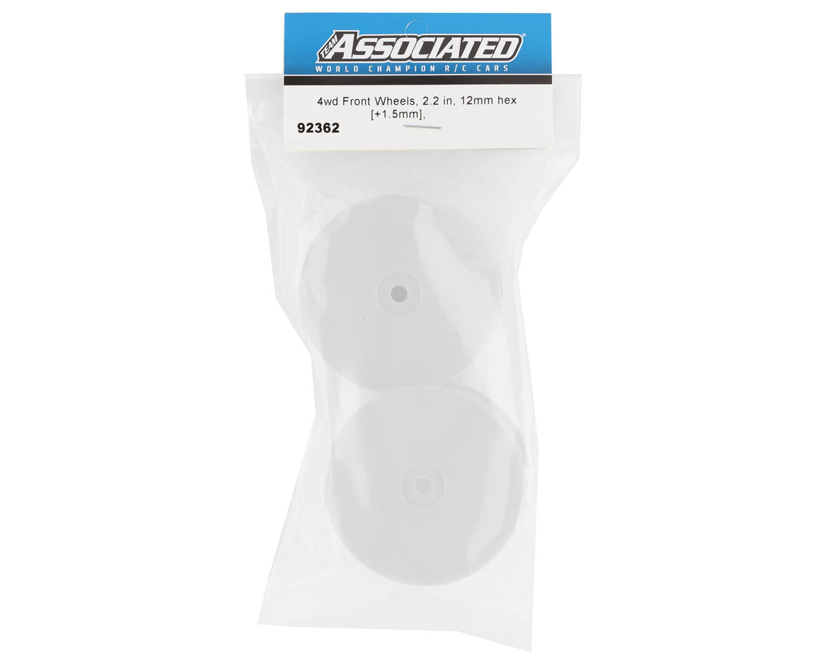 Team Associated 12mm Hex 2.2 4WD Front +1.5mm Buggy Wheels (2) (B74) (White)