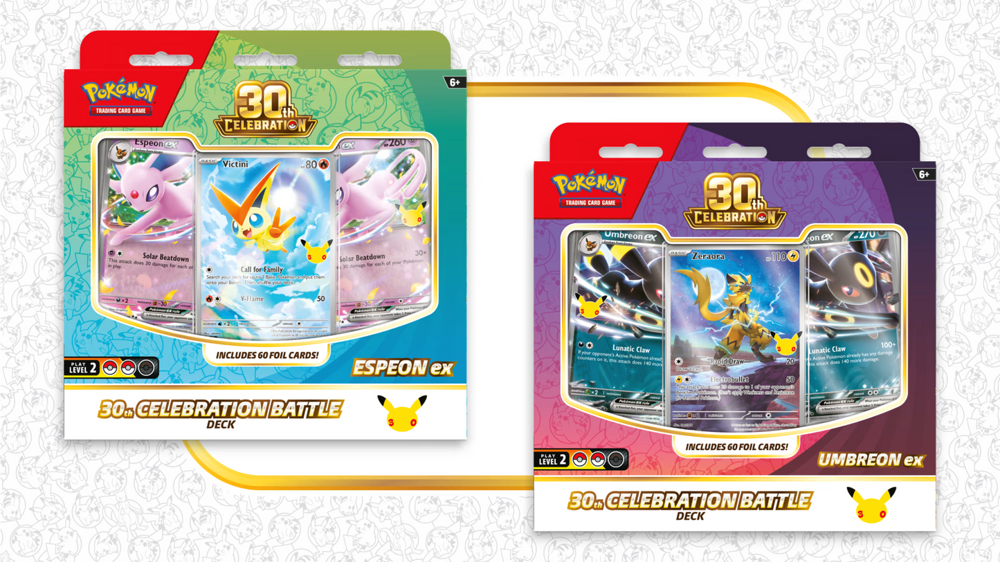 Pokemon 30th Celebration Battle Decks Espeon EX / Umbreon EX