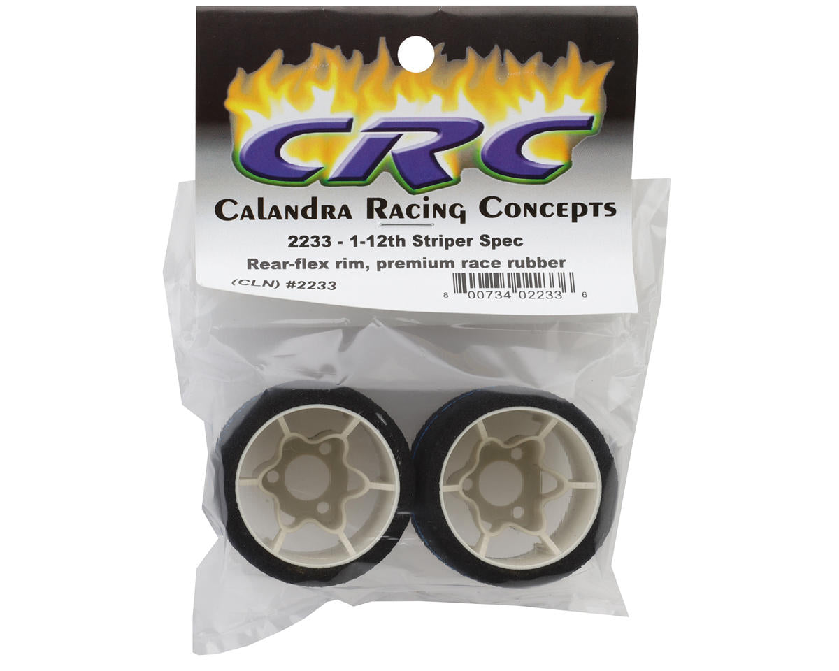 CRC "Blue Stripe" 1/12 Spec Rear Tires (LightWeight) (2) (Blue)