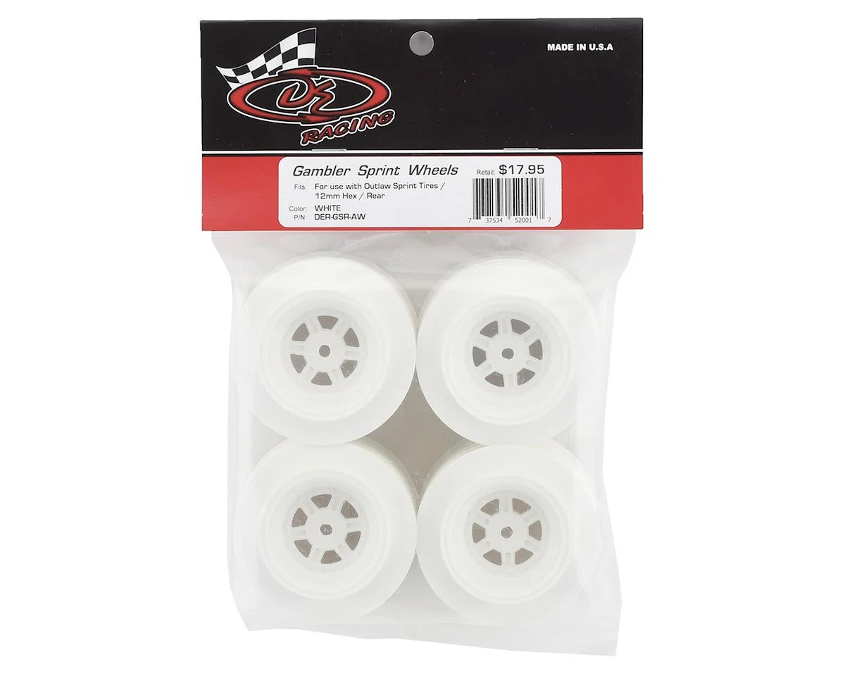 DE Racing Gambler Rear Sprint Wheels (AE/TLR) w/12mm Hex (4)