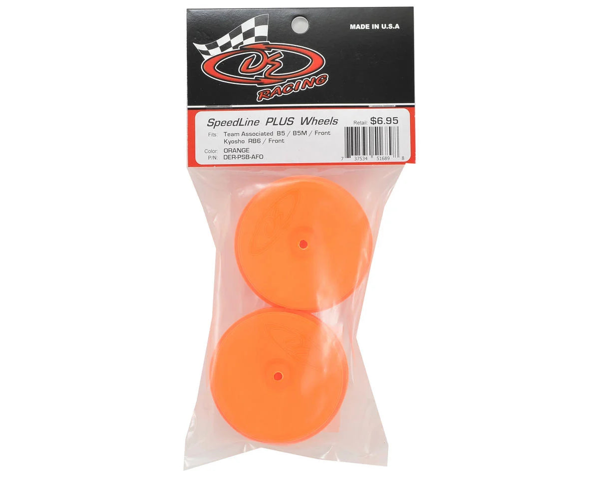 DE Racing Speedline PLUS 2.4 1/10 Buggy Front Wheel (2) (Orange) w/12mm Hex (B6/RB6) 5/5 Rating