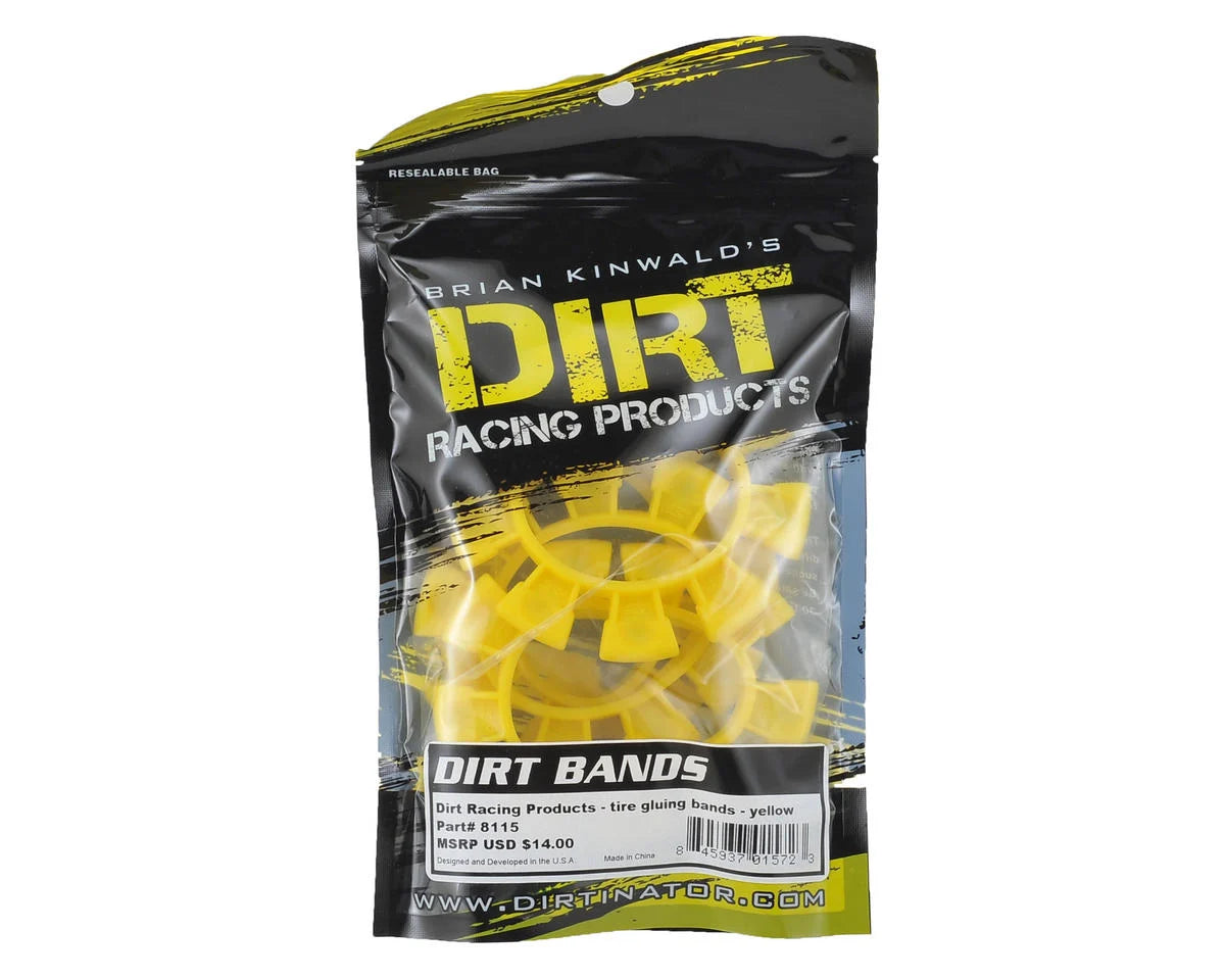 Dirt Racing "Dirt Bands" Tire Glue Bands (Yellow)