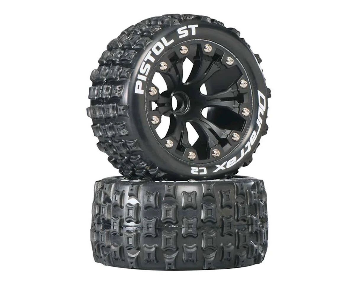 *CLEARANCE* DuraTrax Lockup ST 2.8" 2WD Mounted Front Tires (Black) (2)