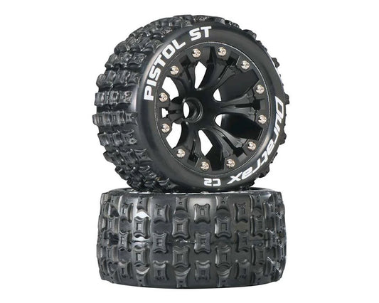 *CLEARANCE* DuraTrax Lockup ST 2.8" 2WD Mounted Front Tires (Black) (2)