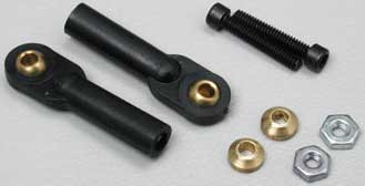 Dubro 2-56 x 1/2 Swivel Ball Links for 4-40 rods With Hardware - Black (2/pkg)