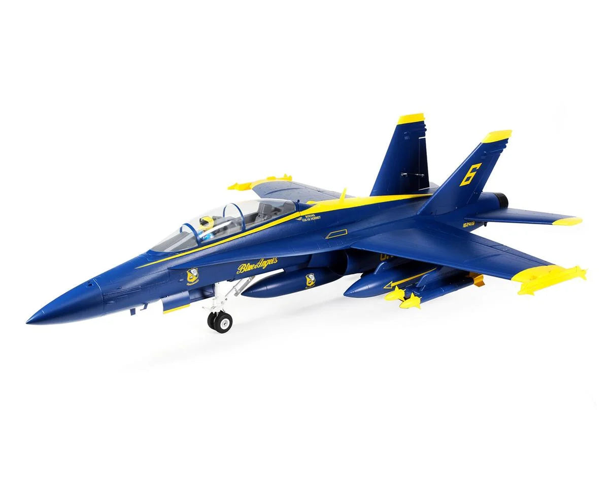 E-flite Blue Angels F-18 Hornet 80mm BNF Basic EDF Jet Airplane (980mm) w/AS3X & SAFE Technology