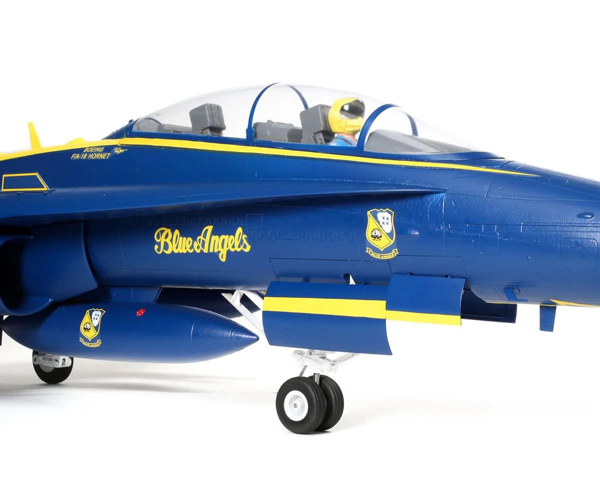 E-flite Blue Angels F-18 Hornet 80mm BNF Basic EDF Jet Airplane (980mm) w/AS3X & SAFE Technology