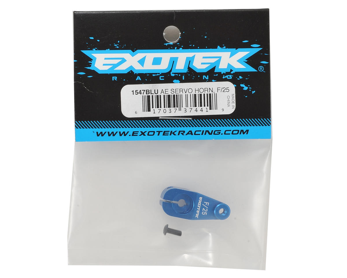 Exotek Aluminum AE HD Servo Horn (Blue) (25T - Futaba/Savox/ProTek)