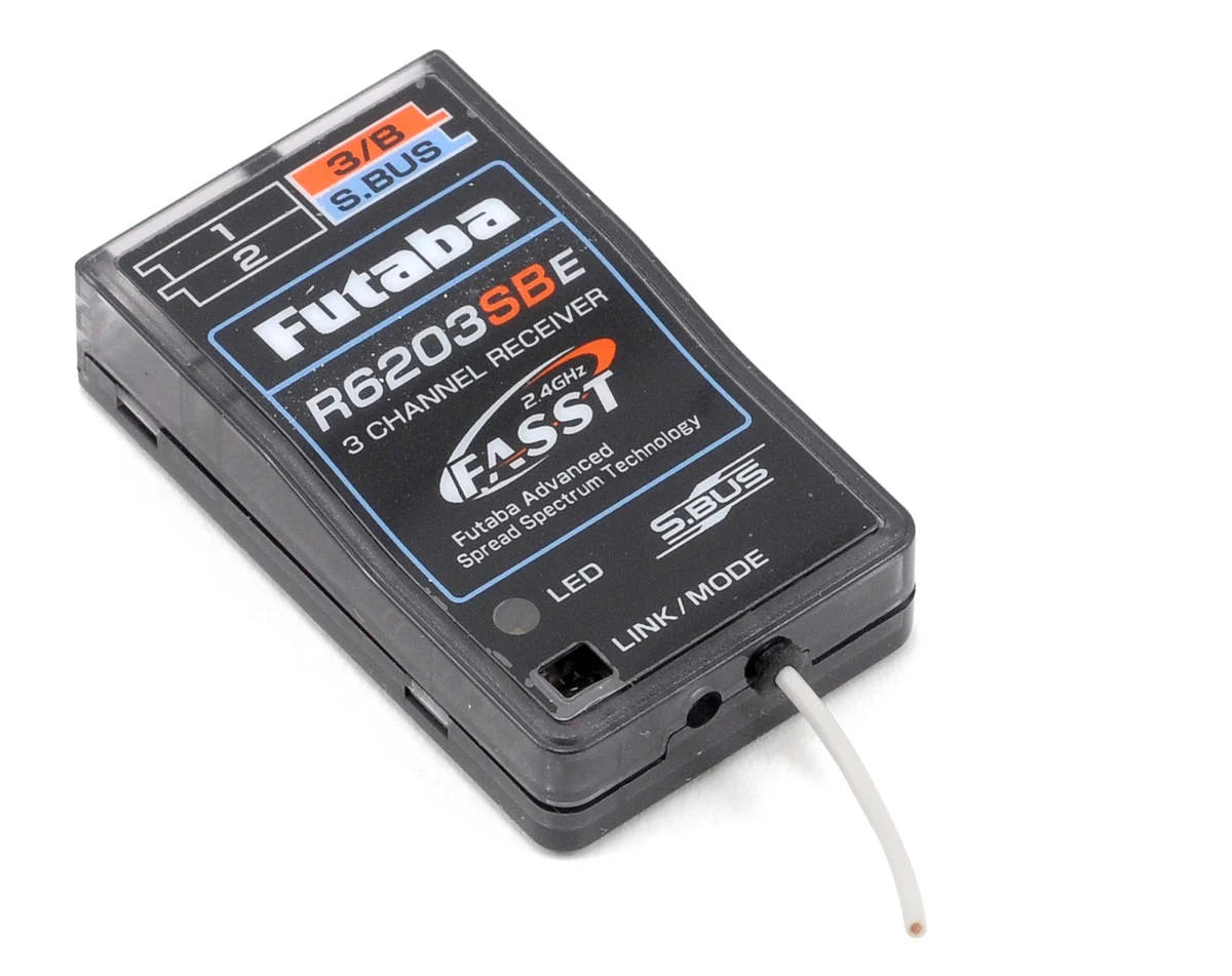 CLEARANCE Futaba R6203SBE 3/18 Channel 2.4GHz FASST High Voltage Micro S.Bus Receiver