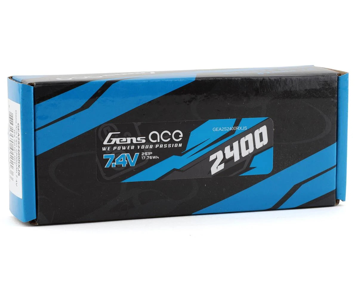 Gens Ace 2S LiPo Receiver Battery (7.4V/2400mAh) w/JST & RX Connector