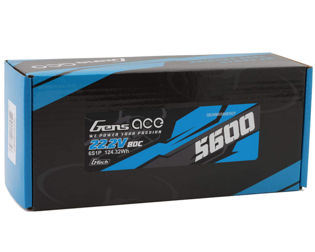 Gens Ace G-Tech Smart 6S LiPo Battery 80C (22.2V/5600mAh) w/EC5 Connector