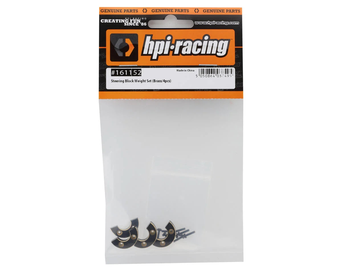 HPI Venture18 Brass Steering Block Weight Adapters (Black) (4) (4g)