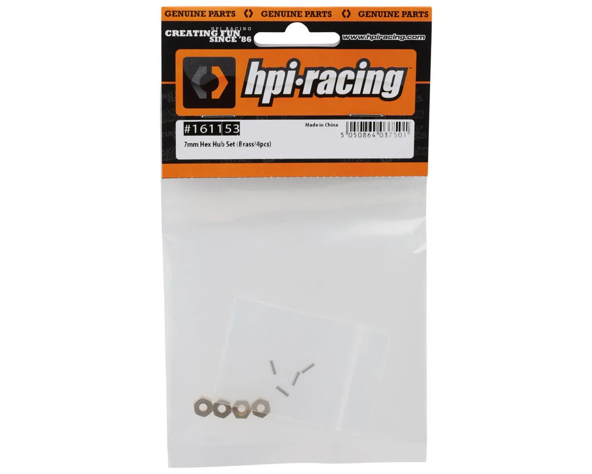 HPI Venture18 7mm Brass Hex Hub Adapters (Gold) (4) (1g)