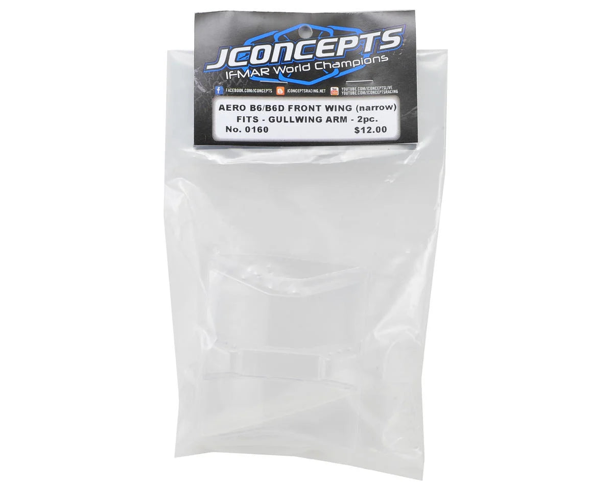 JConcepts Aero B6/B6D Front Wing (Narrow) (2) (Gullwing Arm)