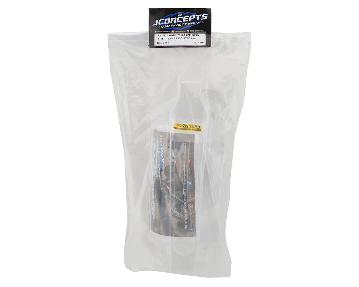 JConcepts RC10 B74 "F2" Body w/S-Type Wing (Clear)