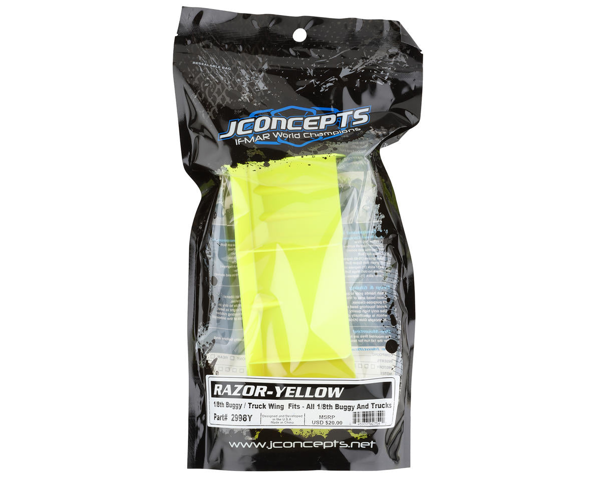 JConcepts Razor 1/8 Off Road Wing (Yellow)