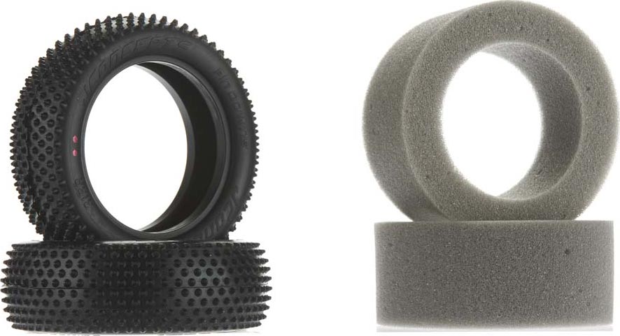 *CLEARANCE* JConcepts Pin Downs 2.2" 4WD Front Buggy Carpet Tires (Pink)