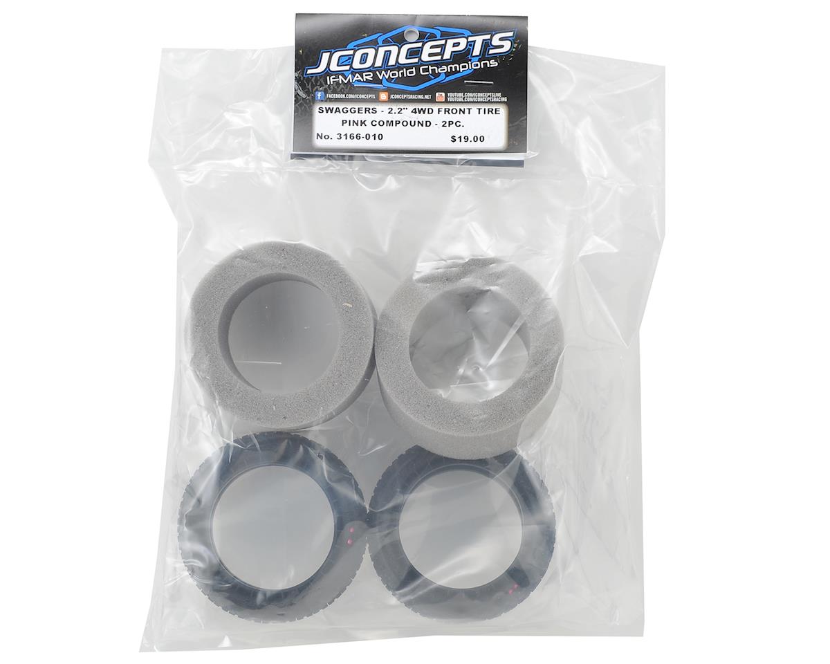 *CLEARANCE* JConcepts Swaggers 2.2" 4WD Front Buggy Carpet Tires (2) (Pink)